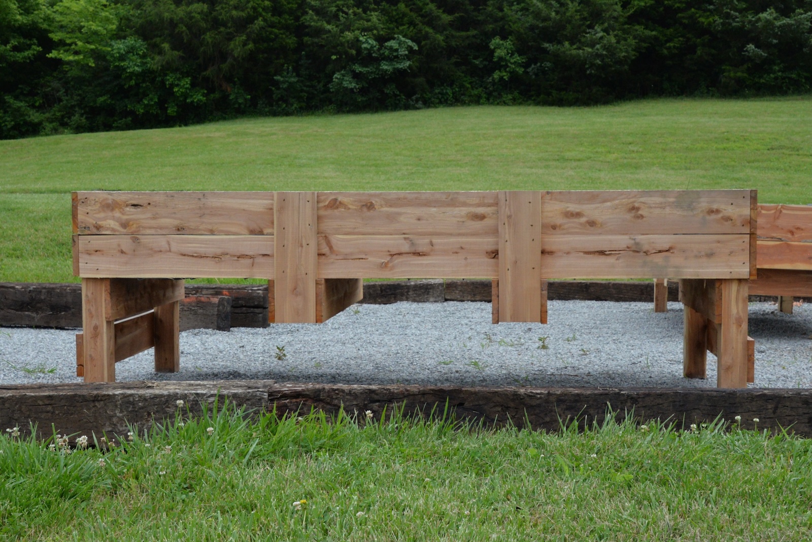 4 ft x 8 ft raised bed front view.